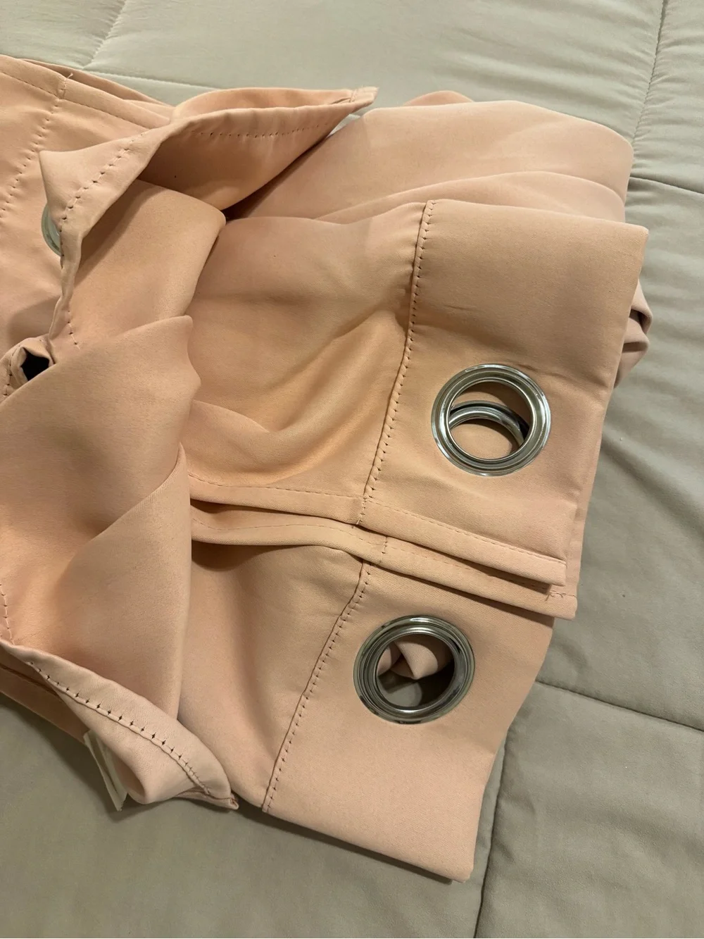 Solid Pink Grommet Blackout Curtains - Pair
